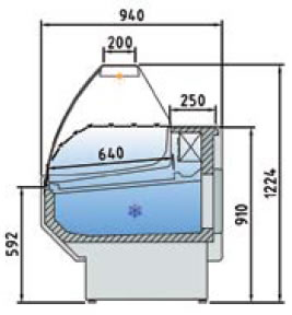 DOCRILUC - BANCHI REFRIGERATI SPEED 9 VETRO CURVO