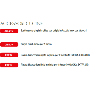 COOK CLASS - ACCESSORI CUCINE LINEA COTTURA 700