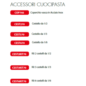 COOK CLASS - ACCESSORI CUOCIPASTA LINEA COTTURA 700