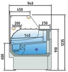 DOCRILUC - PROFILO BANCHI REFRIGERATI RECTA BASIC 9