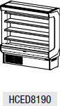 DOCRILUC - PROFILO MURALI REFRIGERATI PROFONDITA’ 897 MM - PORTA A VETRO