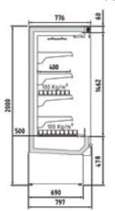 DOCRILUC - SEZIONE MURALI REFRIGERATI PROFONDITA’ 797 MM