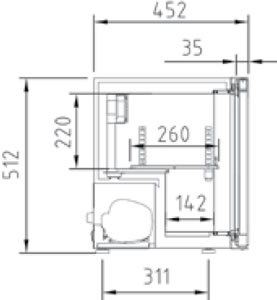 DOCRILUC - SEZIONE MINI FRIGO DA APPOGGIO SERIE 3