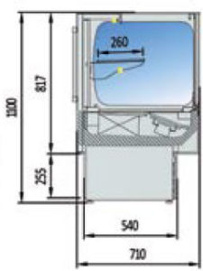 DOCRILUC - PROFILO VETRINE REFRIGERATI VISION VETRI QUADRI