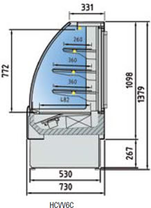 DOCRILUC - SEZIONE VETRINE REFRIGERATI VISION VETRI CURVI