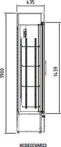 DOCRILUC - SEZIONE FRIGO BIBITE SLIM23 +0°+7°