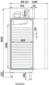 DOCRILUC - SEZIONE ARMADI REFRIGERATI SLIM GN 1/1